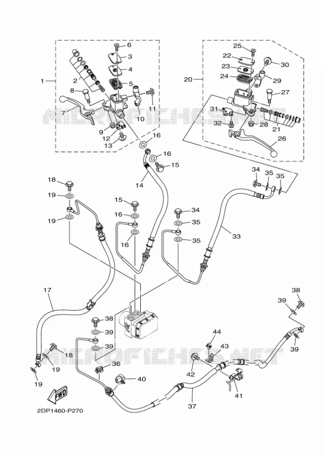 MAITRE CYLINDRE DE FREIN AVANT Yamaha SCOOTER 155 2020 NMAX  GPD150-A