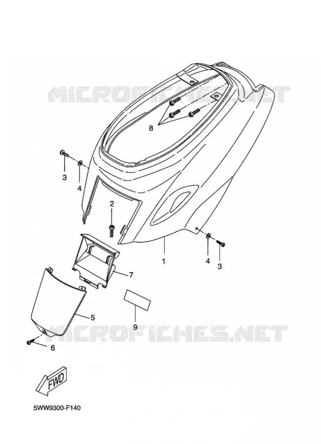 COUVERCLE LATERAL Yamaha SCOOTER 50 2012 BOOSTER (MBK)  CW50LN