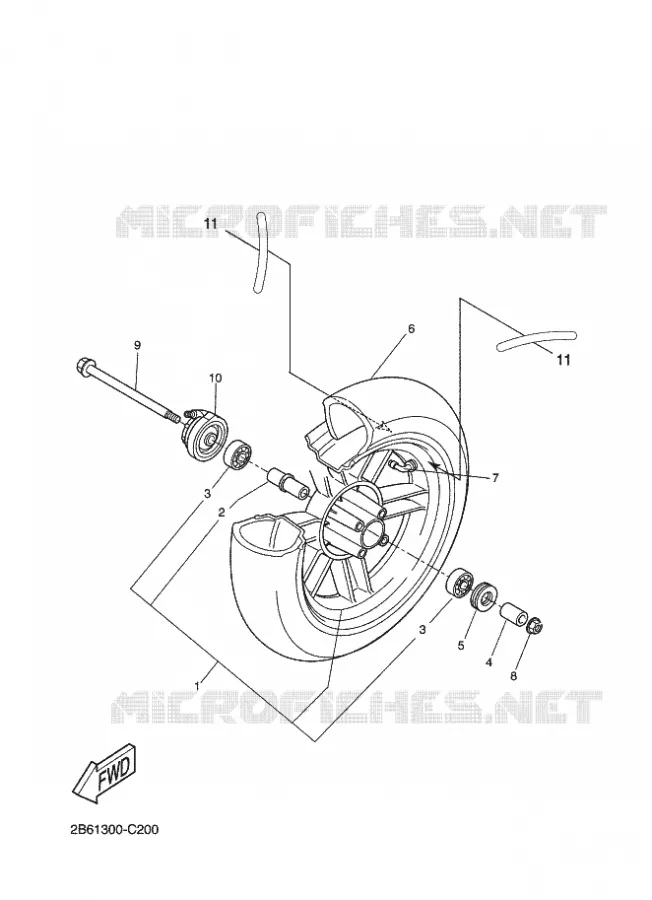 ROUE AVANT Yamaha SCOOTER 50 2012 BOOSTER (MBK)  CW50L