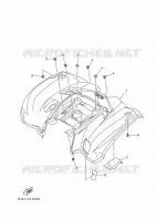 GARDE BOUE ARRIERE pour Yamaha KODIAK 700 EPS SE de 2020