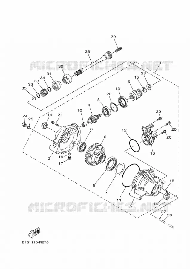 DIFFERENTIEL AVANT Yamaha QUAD 700 2020 KODIAK  YFM700FWB