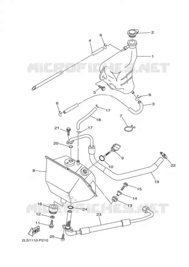 RESERVOIR D'HUILE Yamaha QUAD 700 2020 RAPTOR  YFM700R