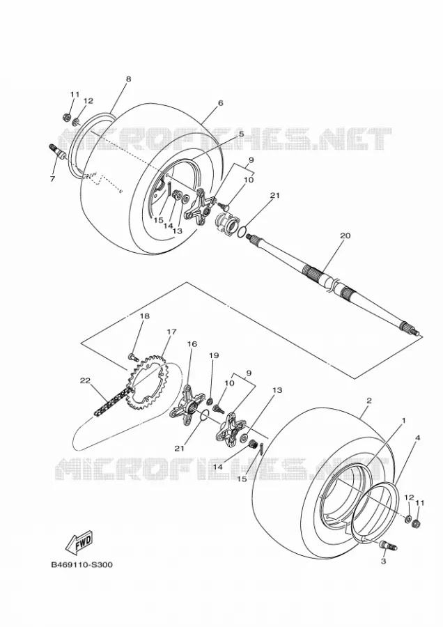 ROUE ARRIERE Yamaha QUAD 700 2020 RAPTOR  YFM700R