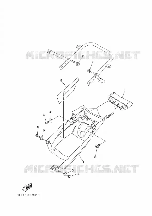 FEU ARRIERE Yamaha QUAD 700 2020 RAPTOR  YFM700R