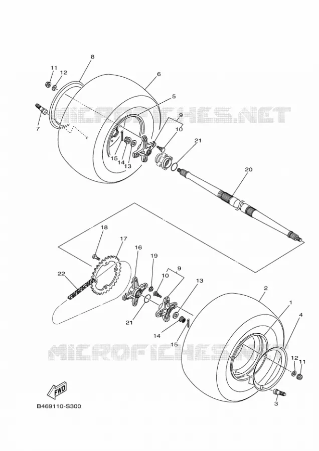 ROUE ARRIERE Yamaha QUAD 700 2020 RAPTOR  YFM700R