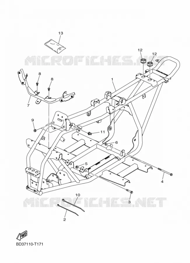 CADRE Yamaha QUAD 90 2020 RAPTOR  YFM90R