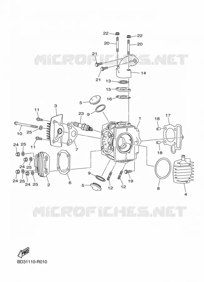 CULASSE Yamaha QUAD 90 2020 RAPTOR  YFM90R