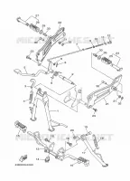 SUPPORT / REPOSE PIEDS pour Yamaha YBR 125 de 2021