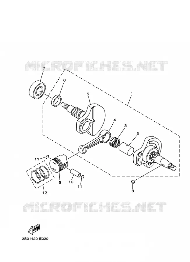 VILEBREQUIN / PISTON Yamaha MOTO 110 2021 TTR  TT-R110E