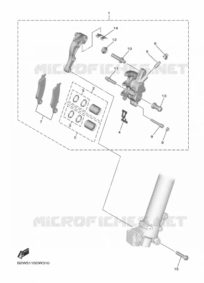 Kit Joint Et Piston D'étrier De Frein Avant Pour Yamaha YZ80 LW 1994 - Neuf - Marque Brakemasters