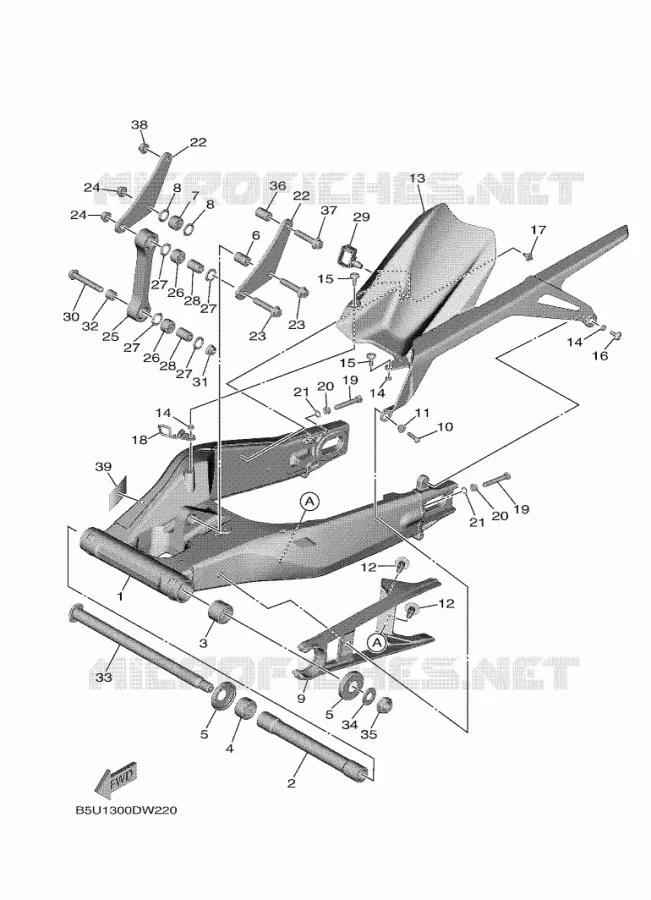 BRAS OSCILLANT  Yamaha MOTO 900 2021 TRACER  MTT890D