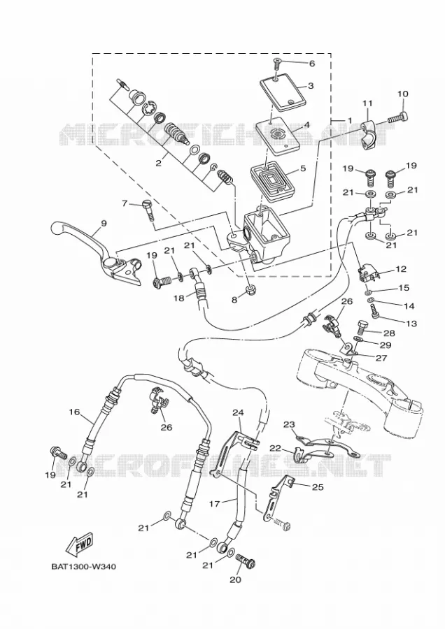 MAITRE CYLINDRE AVANT Yamaha MOTO 700 2021 MT  MTN690