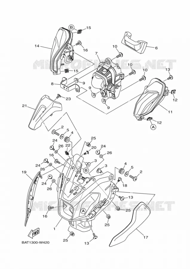 PHARE Yamaha MOTO 700 2021 MT  MTN690