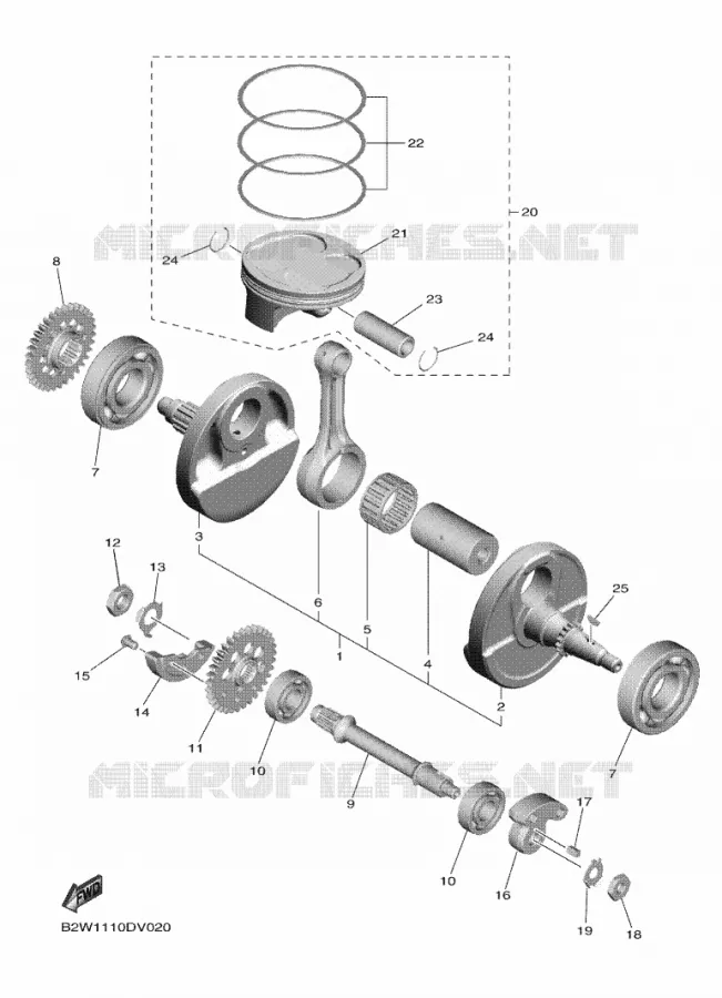 VILEBREQUIN / PISTON Yamaha MOTO 450 2021 WRF  WR450F