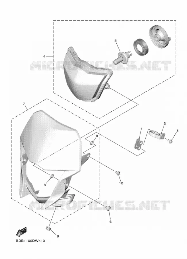 PHARE Yamaha MOTO 450 2021 WRF  WR450F