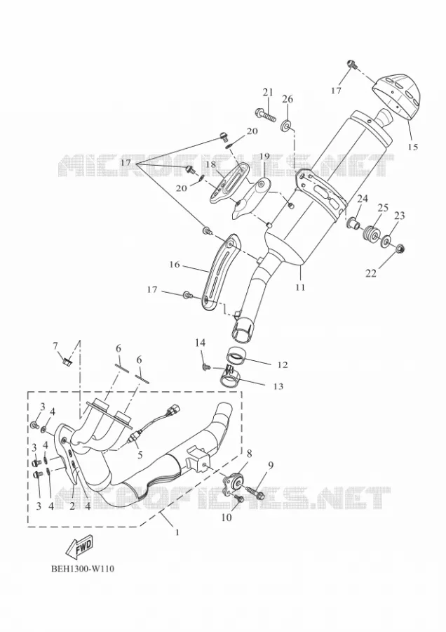 ECHAPPEMENT Yamaha MOTO 700 2021 TENERE  XTZ690