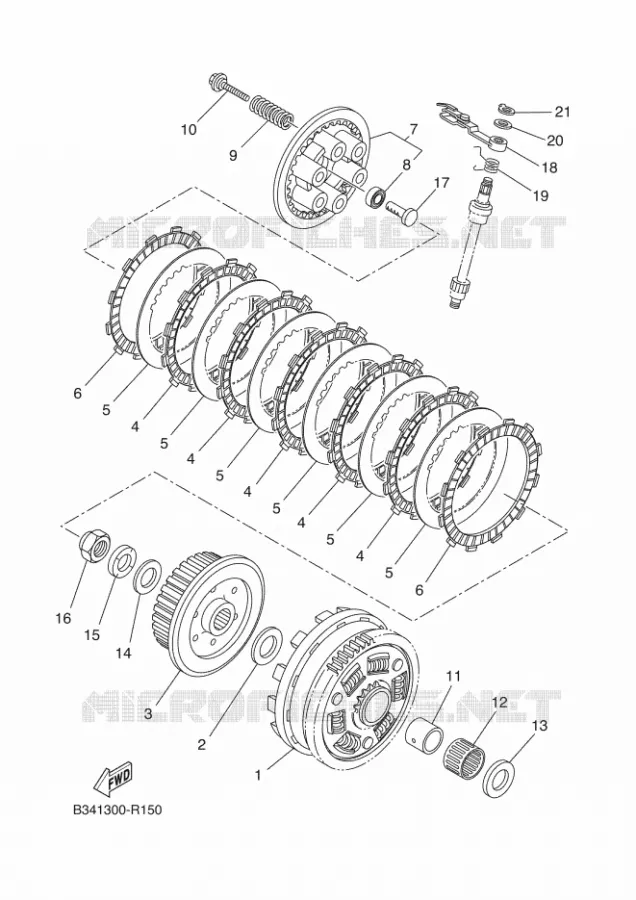 EMBRAYAGE Yamaha MOTO 700 2021 TENERE  XTZ690D-B