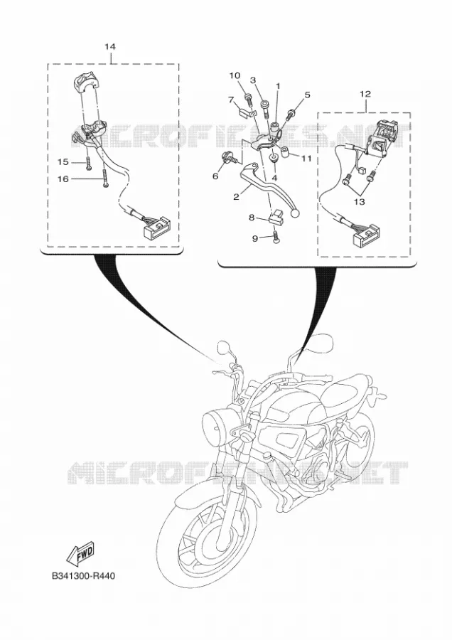 COMMODO / LEVIER Yamaha MOTO 700 2021 XSR  MTM690