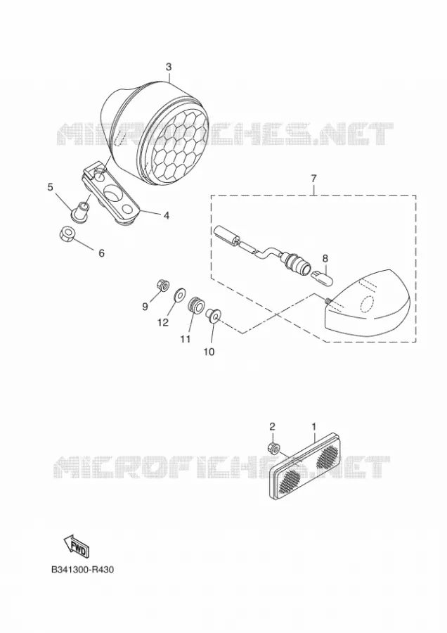 FEU ARRIERE Yamaha MOTO 700 2021 XSR  MTM690