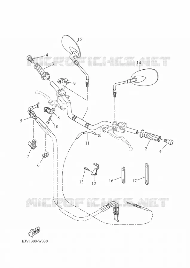 GUIDON ET CABLES Yamaha MOTO 700 2021 XSR  MTM690