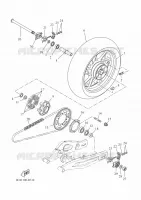 ROUE ARRIERE pour Yamaha XSR 700 XTribute A2 35KW de 2021