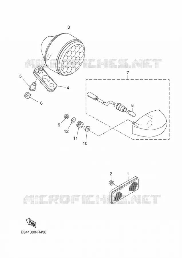FEU ARRIERE Yamaha MOTO 700 2021 XSR  MTM690D-U