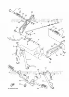 SUPPORT / REPOSE PIEDS pour Yamaha YBR 125 E de 2021