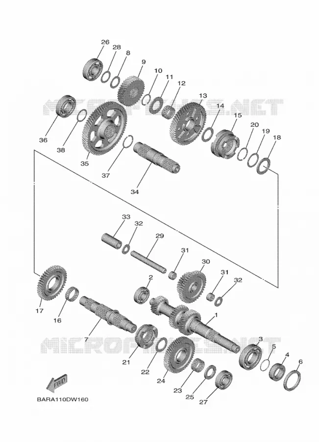 TRANSMISSION Yamaha SIDE BY SIDE 850 2021 WOLVERINE  YXF850E/YXF85WPAM