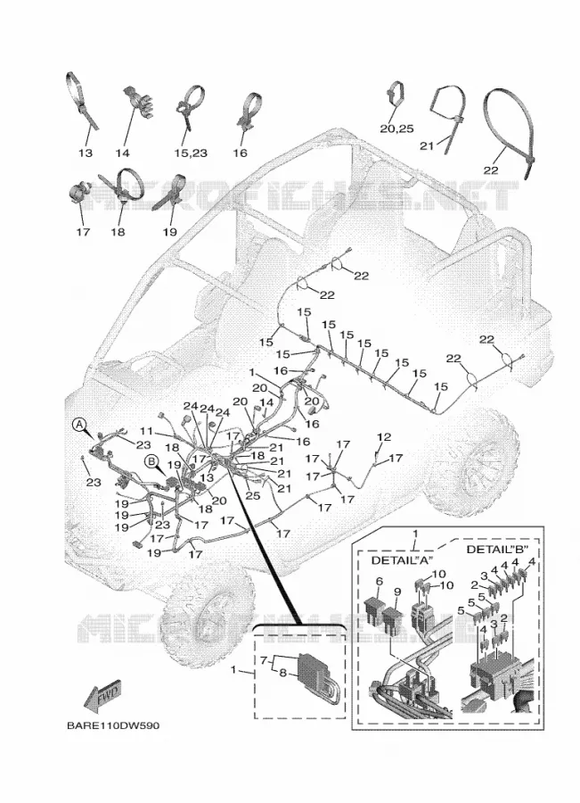 ELECTRIQUE 3 Yamaha SIDE BY SIDE 850 2021 WOLVERINE  YXF850E/YXF85WPAM