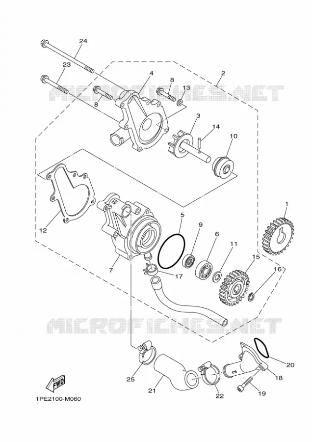 POMPE A EAU Yamaha QUAD 700 2021 RAPTOR  YFM700R