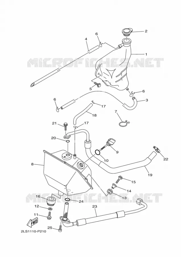 RESERVOIR D'HUILE Yamaha QUAD 700 2021 RAPTOR  YFM700R