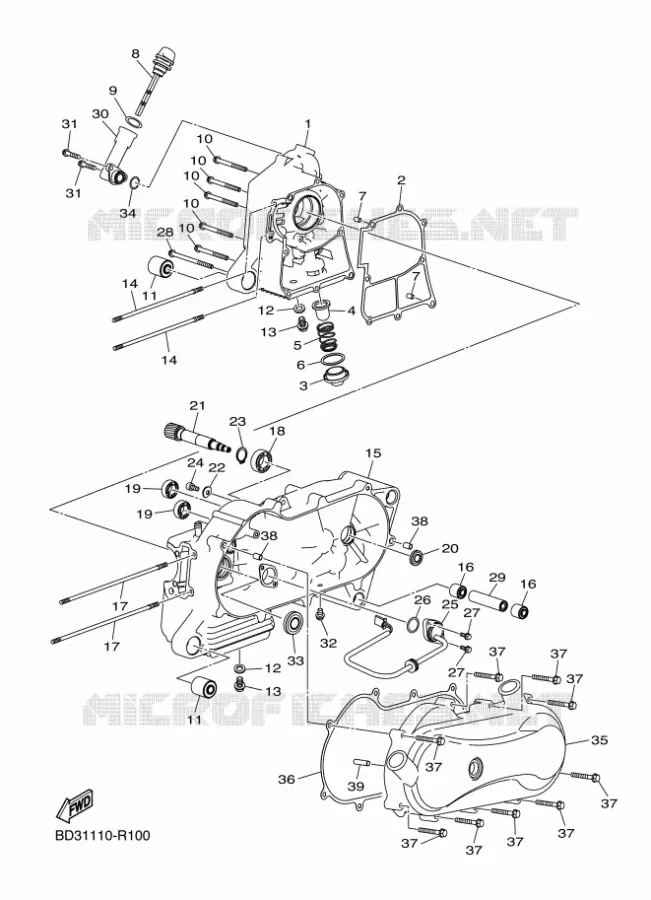 CARTER MOTEUR Yamaha QUAD 90 2021 RAPTOR  YFM90R