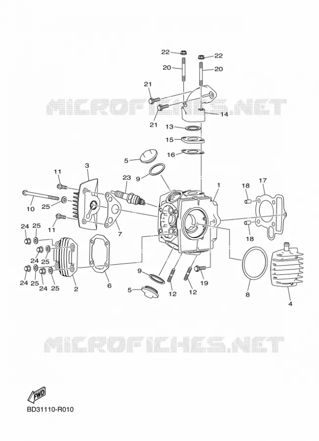 CULASSE Yamaha QUAD 90 2021 RAPTOR  YFM90R