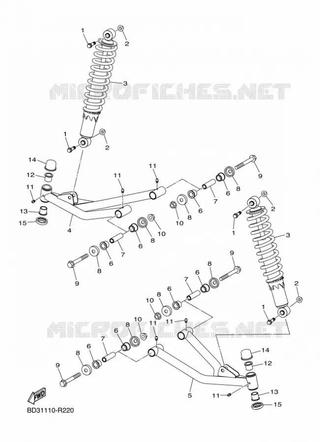 SUSPENSION / ROUE AVANT Yamaha QUAD 90 2021 RAPTOR  YFM90R