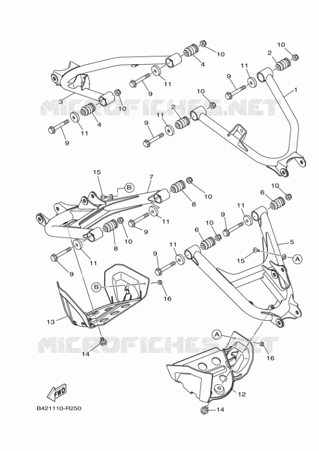 BRAS OSCILLANT  Yamaha SIDE BY SIDE 700 2021 VIKING  YXM700E/YX70MPM