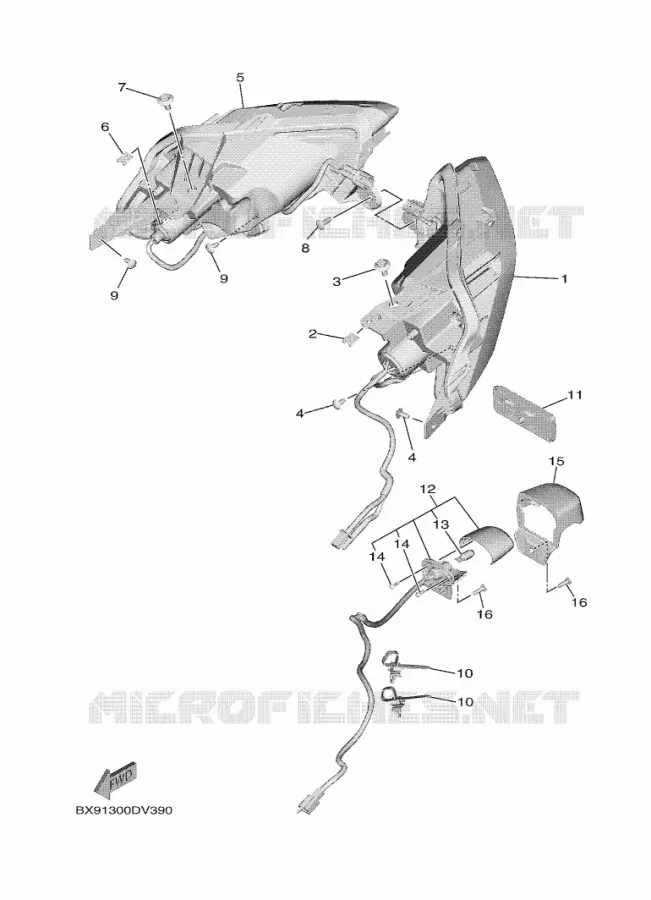 FEU ARRIERE Yamaha SCOOTER 300 2021 TRICITY  MWD300