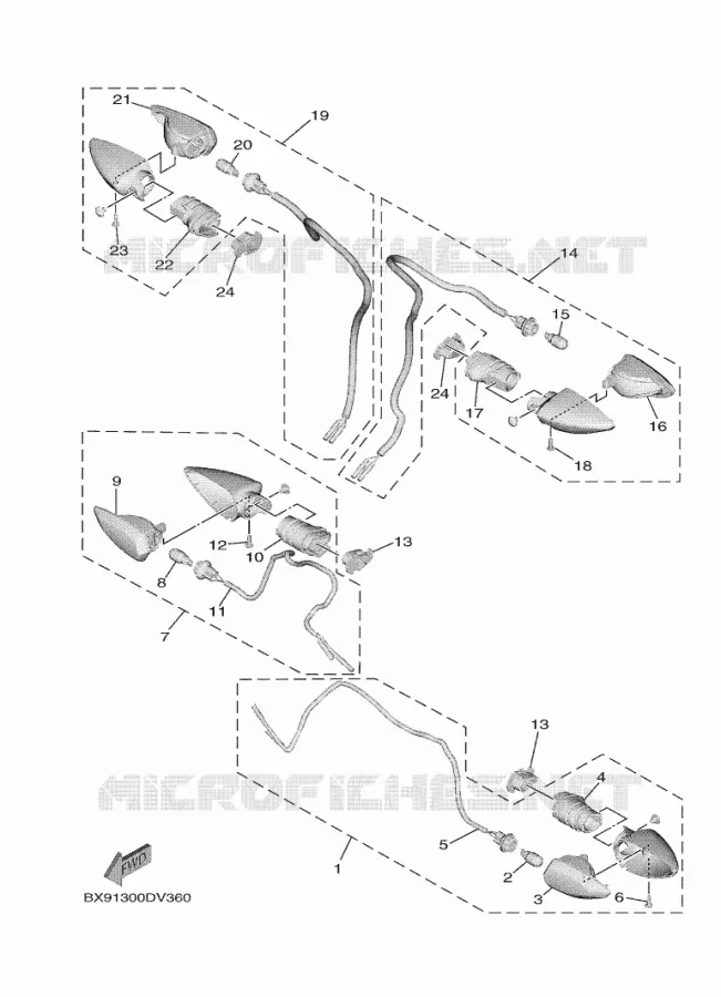 CLIGNOTANT Yamaha SCOOTER 300 2021 TRICITY  MWD300