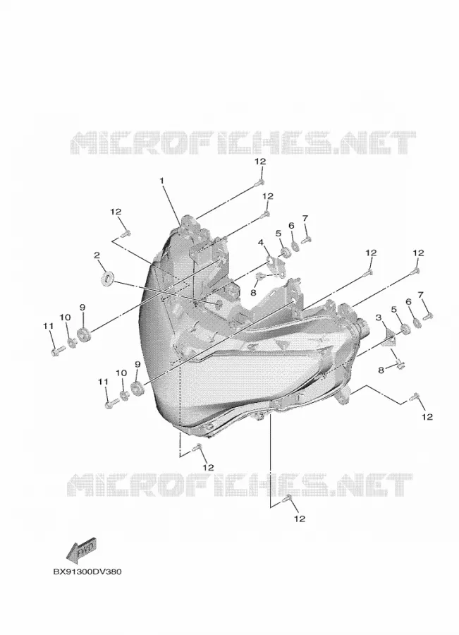 PHARE  Yamaha SCOOTER 300 2021 TRICITY  MWD300