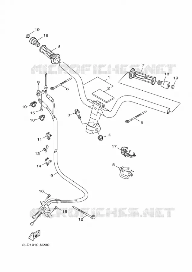 GUIDON ET CABLES Yamaha SCOOTER 125 2014 MAJESTY S  XC125R