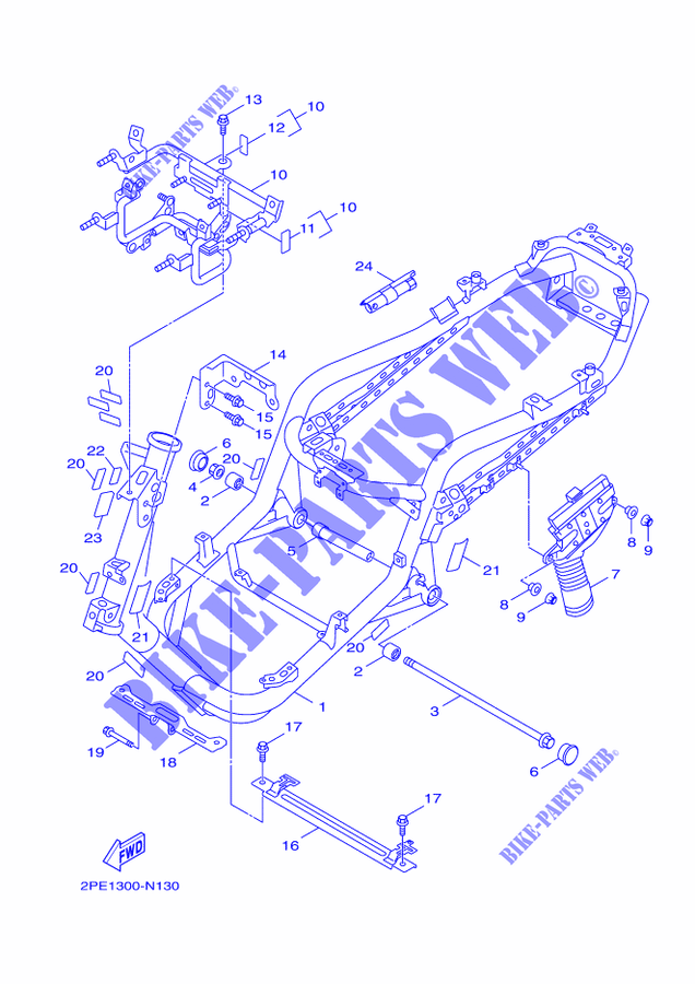 CADRE pour Yamaha MAJESTY S 125 de 2014