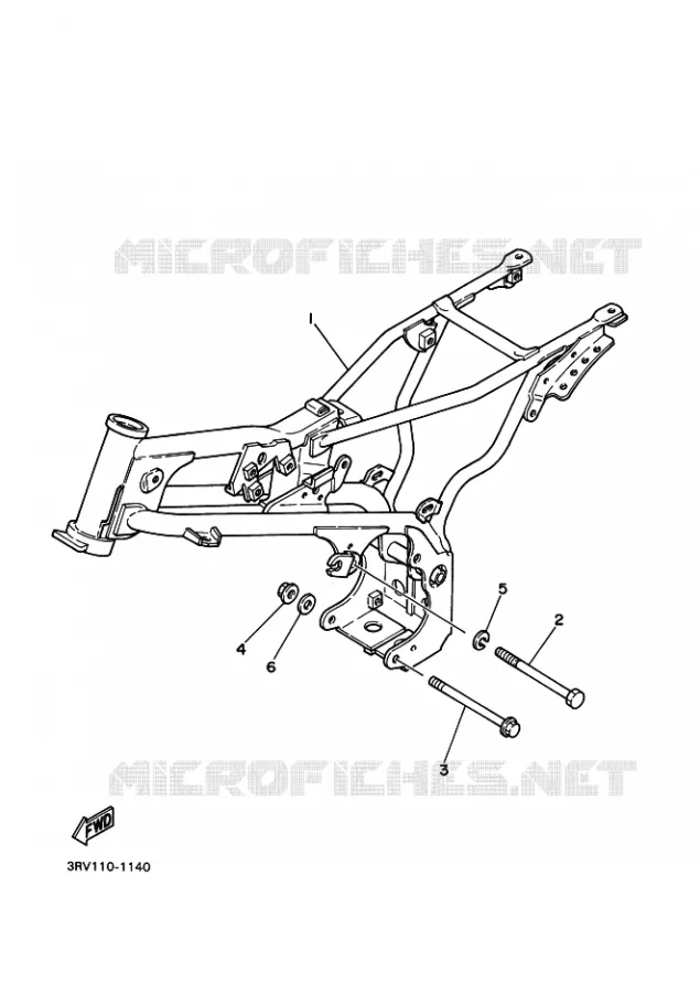 CADRE Yamaha MOTO 80 2000 PW  PW80
