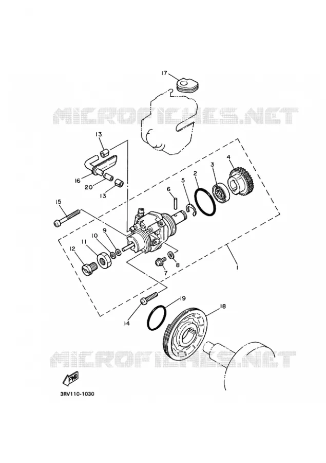 POMPE A HUILE Yamaha MOTO 80 2009 PW  PW80