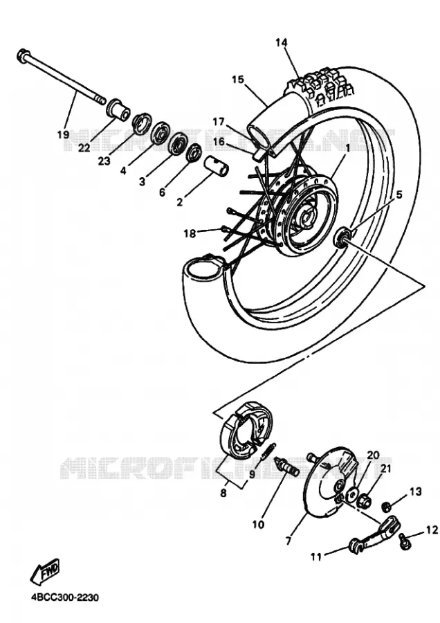 ROUE AVANT Yamaha MOTO 80 2009 PW  PW80