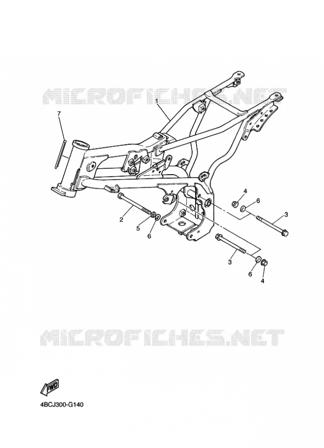 CADRE Yamaha MOTO 80 2011 PW  PW80