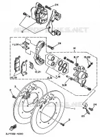 ETRIER DE FREIN AVANT pour Yamaha XV1100 de 1994