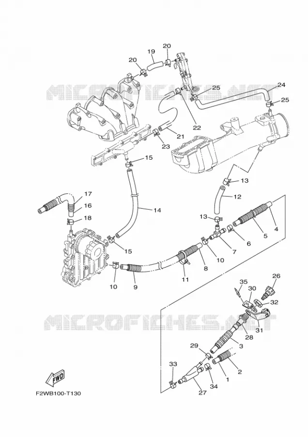ECHAPPEMENT 2 Yamaha Waverunner 1800 2021 GP  GP1800B-W