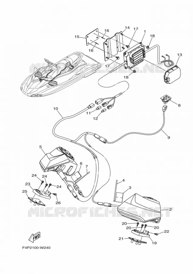 PIECES ELECTRIQUE 4 Yamaha Waverunner 1800 2021 GP  GP1800D-W