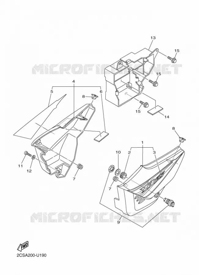 COUVERCLE LATERAL Yamaha MOTO 125 2022 YB  YB125