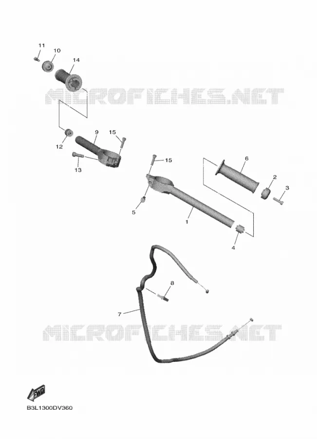 GUIDON ET CABLES Yamaha MOTO 1000 2022 R1  YZF1000