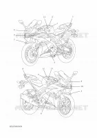 EMBLEME pour Yamaha YZF-R125 World GP 60th Anniversary de 2022